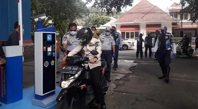 e-parking Kota Malang.(foto: Azmy)