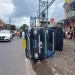 Mobil brio - Banting Setir, 1 Mobil Brio Seruduk Warga, 1 Mobil Box Terguling
