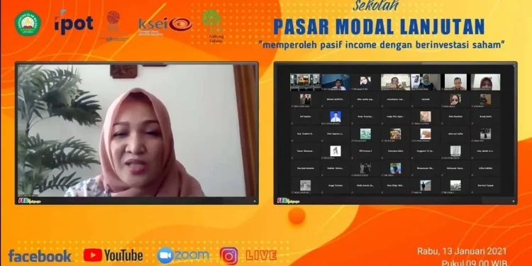 Para peserta Webinar FEB UNISMA tentang Investasi di Pasar Modal
