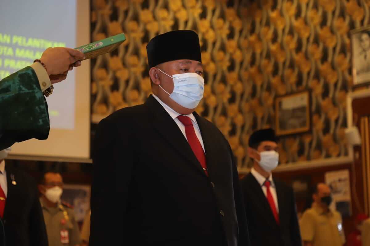 Pelantikan 7 pejabat pimpinan pratama Pemkot Malang, pada Senin (1/3/2021). Foto: Humas Pemkot Malang