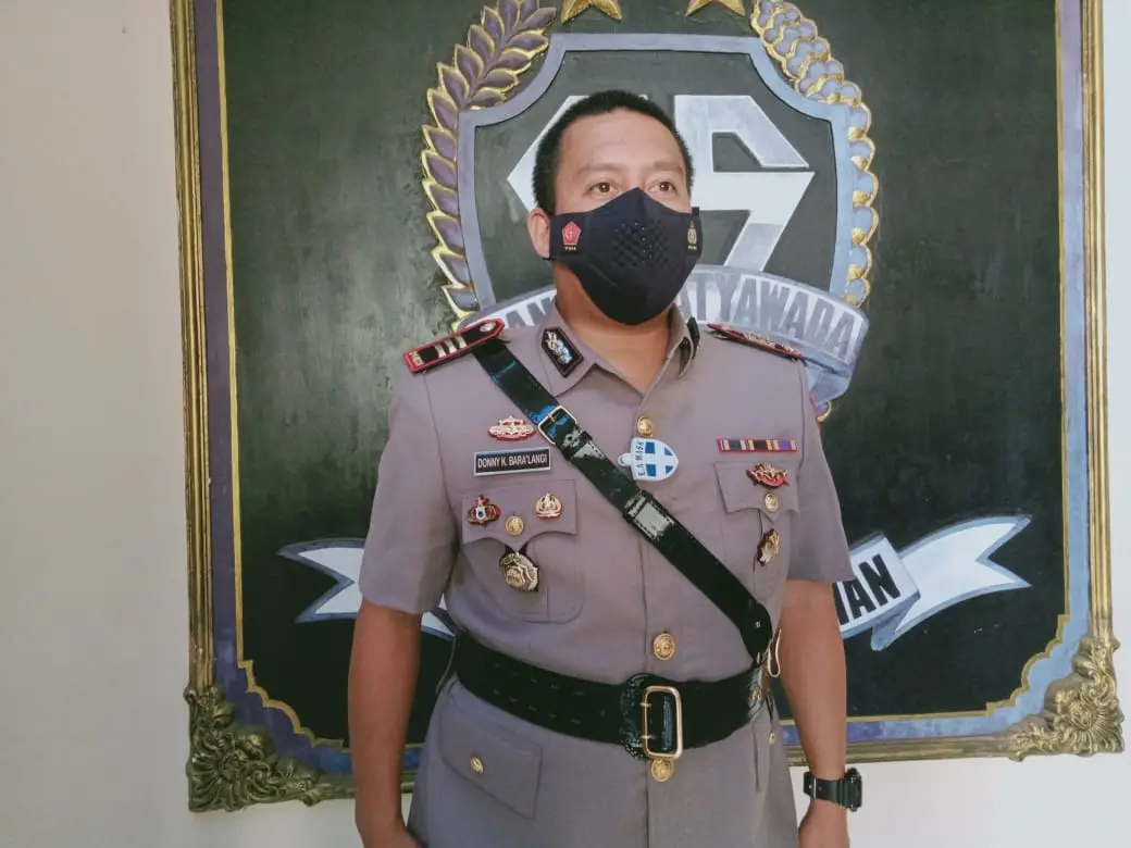 Kasatreskrim Polres Malang, AKP Donny K Baralangi, yang baru saja melaksanakan serah terima jabatan (Sertijab) pada Selasa (23/03/2021). (Rizal/Tugumalang.id)