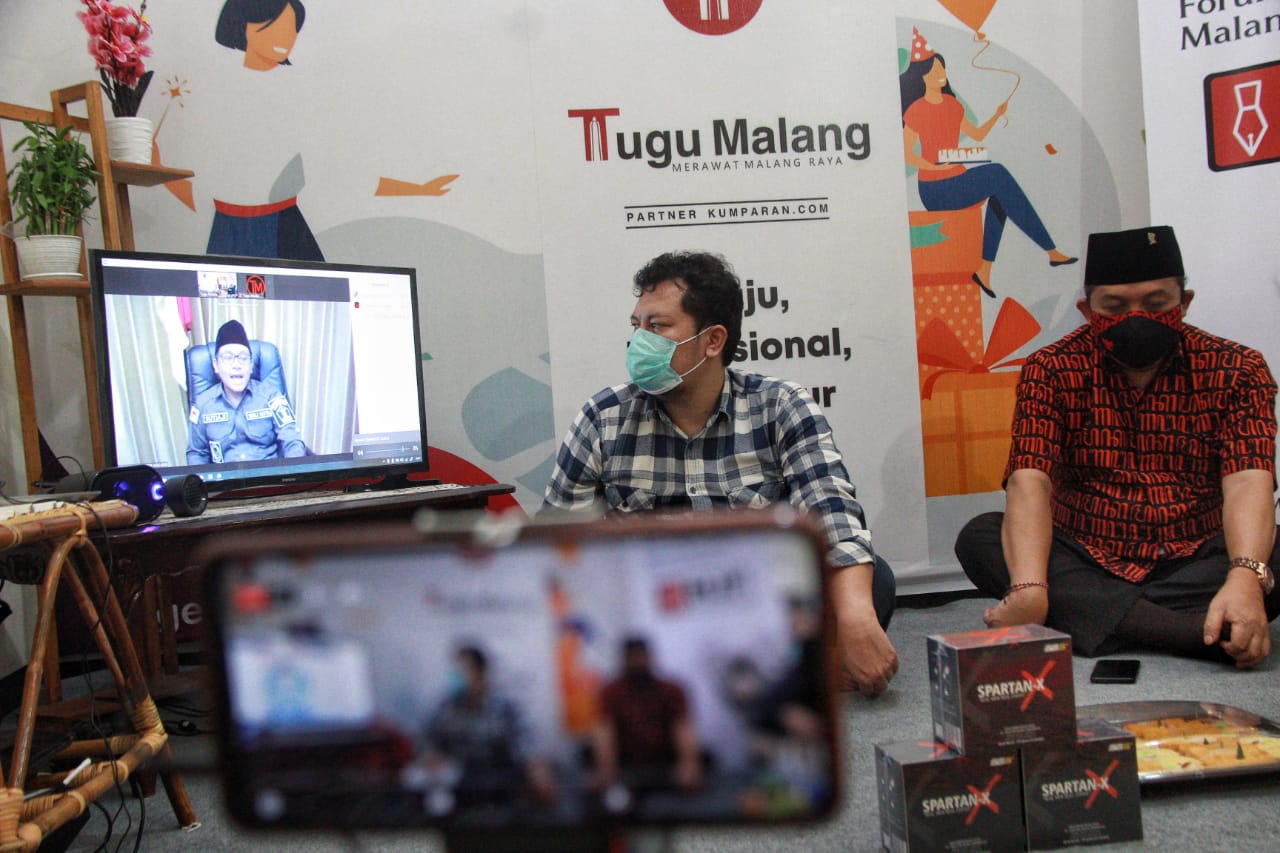 Wali Kota Malang, Sutiaji, menyampaikan wacananya terkait perkembangan UMKM Kota Malang. foto: Rubianto.