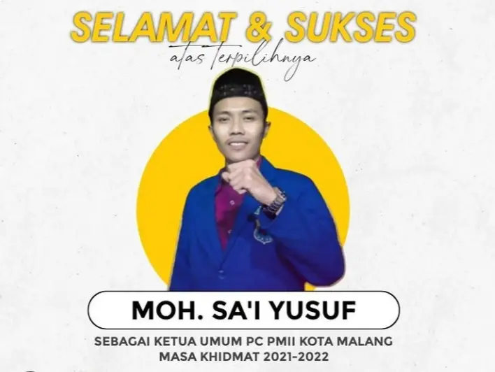 PMII - Terpilih Sebagai Ketua Umum PC PMII Kota Malang, Muhammad Sa'i Yusuf Akan Berikan Gebrakan