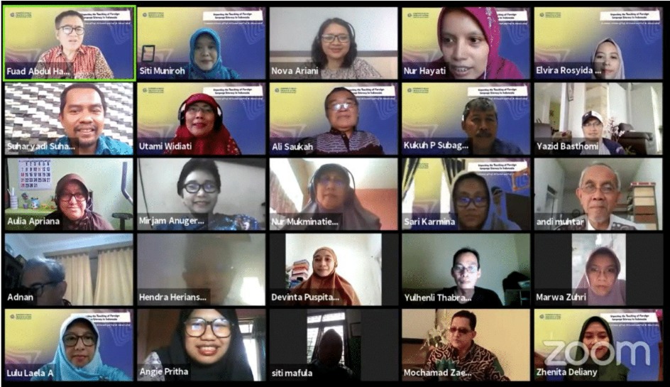 Webinar Unpacking the Teaching of Foreign Language Literacy in Indonesia. Foto: Rezza Doa