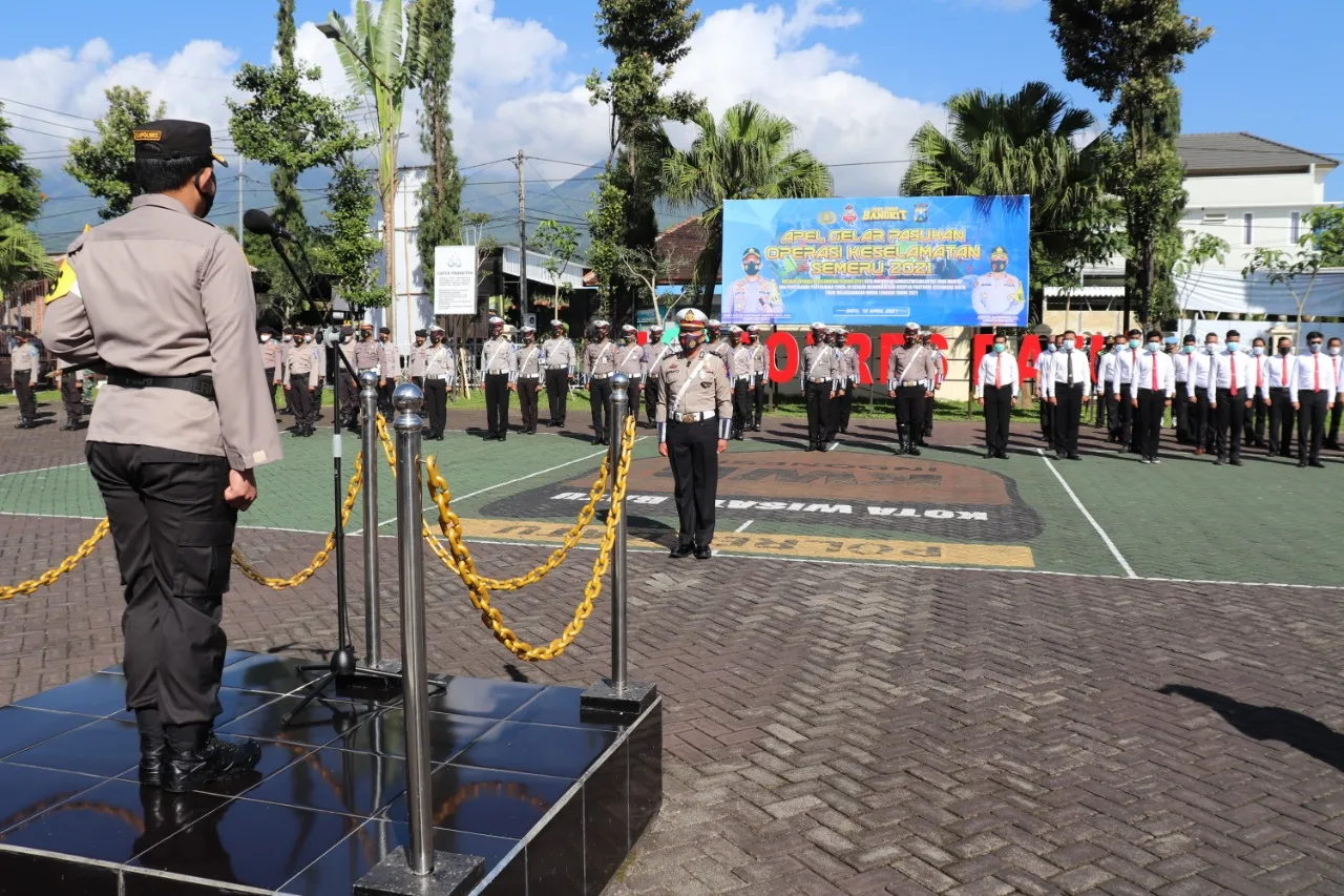 Jelang Ramadan, Polres Batu Gelar Pasukan Operasi Keselamatan Semeru 2021