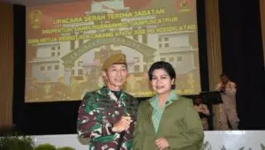 Mayjen Totok Imam saat dilantik menjadi Komandan Pusat Kesenjataan Artileri Medan (Pussenarmed). Foto dok.