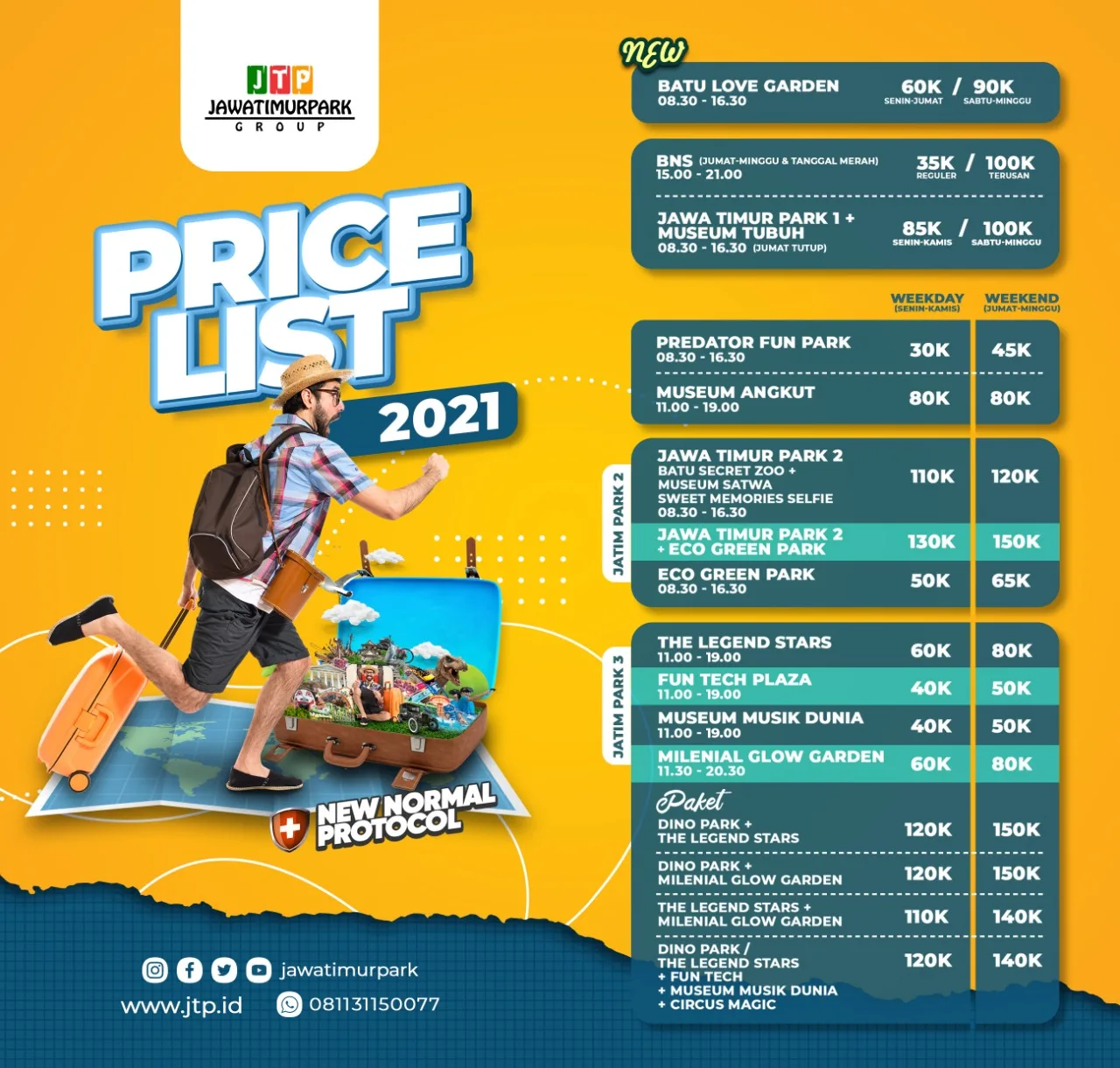 Spesial di Masa New Normal, Jatim Park Group Terapkan Harga Baru