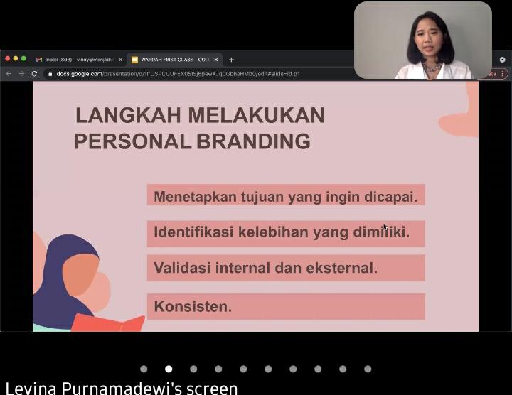 Personal branding. screenshoot/Feni