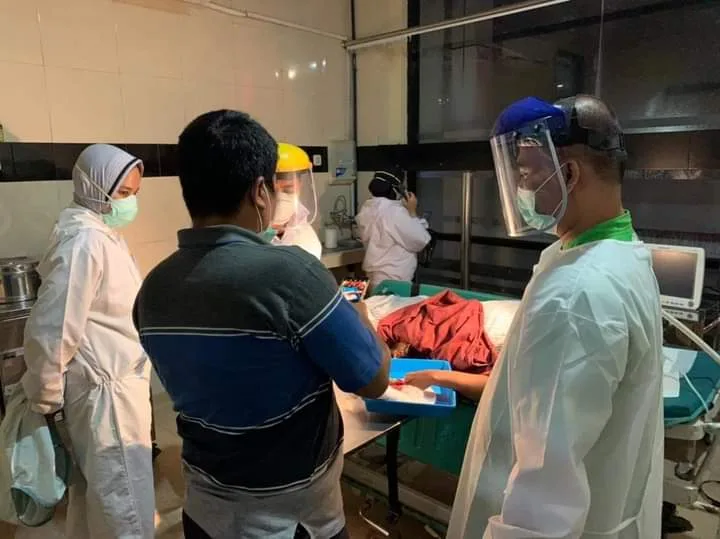 Kondisi Reni yang masih mendapatkan perawatan di rumah sakit.