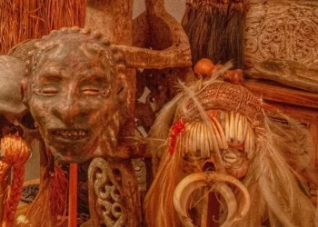 Salah satu sudut budaya papua di museum Jerman/tugu malang