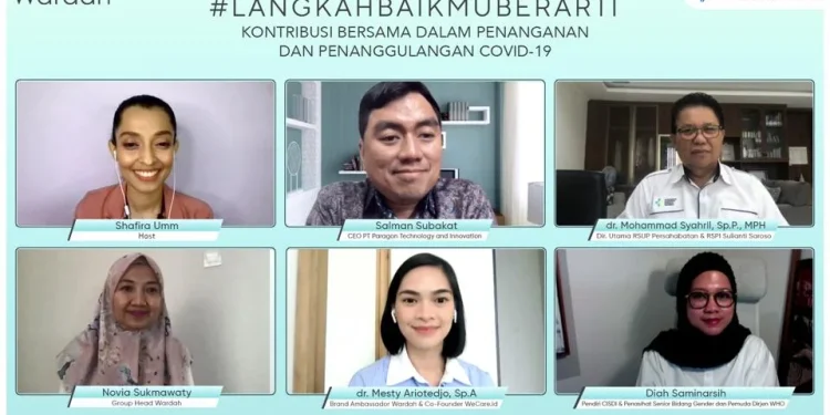 PT Paragon Technology and Innovation (PTI) melalui Wardah lakukan kampanye #LangkahBaikmuBerarti, kontribusi bersama dalam penanganan dan penganggulangan COVID-19. Foto: Mila Arinda