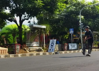 PPKM - Ditutup Sejak PPKM Darurat, Kawasan Alun-alun Batu Jadi Arena Olahraga
