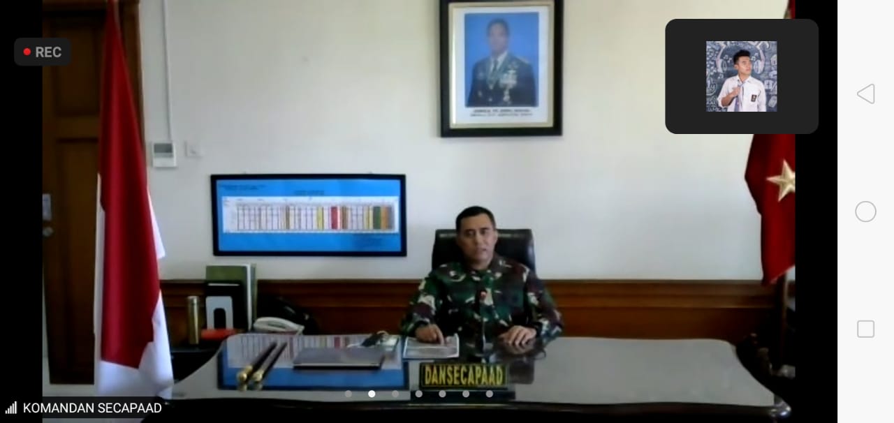 Mayjen TNI Ferry Zein selaku Komandan Sekolah Calon Perwira Angkatan Darat.