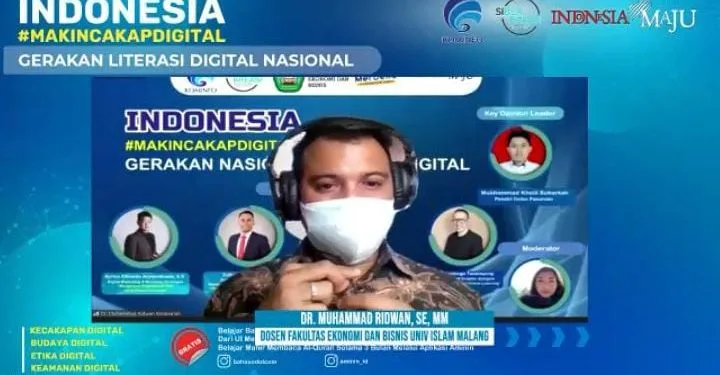 Dr Ridwan Basalamah SE, MM sebagai pemateri dalam Gerakan Nasional Literasi Digital.