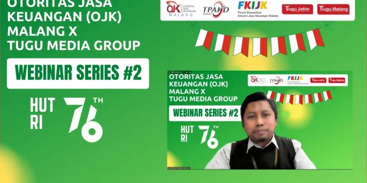 Moh. Endry Dzul Fikri, Area Manager Bank Syariah Indonesia (BSI) Malang memaparkan materinya.