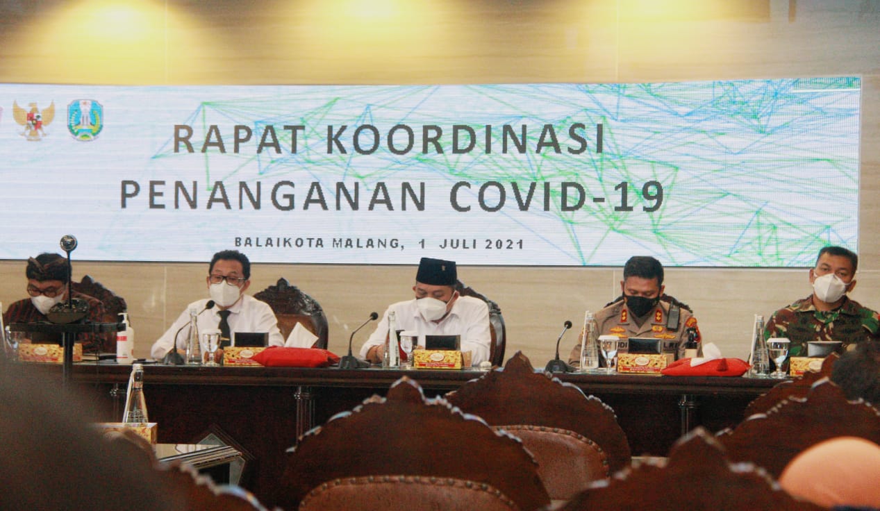Rakor COVID-19 Pemkot Malang. foto/Rubianto