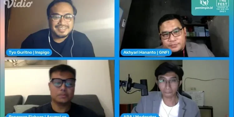 Seri ke-3 Lead The Fest hari pertama menghadirkan Tyo Guritno dari Inspigo.id, Pangeran Siahaan dari Asumsi.co, dan Akhyari Hananto dari Good News From Indonesia/tugu malang