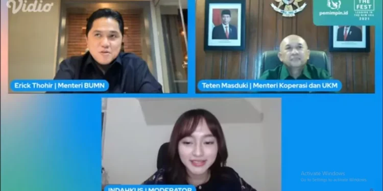 Lead The Fest hari ke-5, menghadirkan menteri BUMN Erik Thohir dan menteri Koperasi dan UKM Teten Masduki/tugu malang
