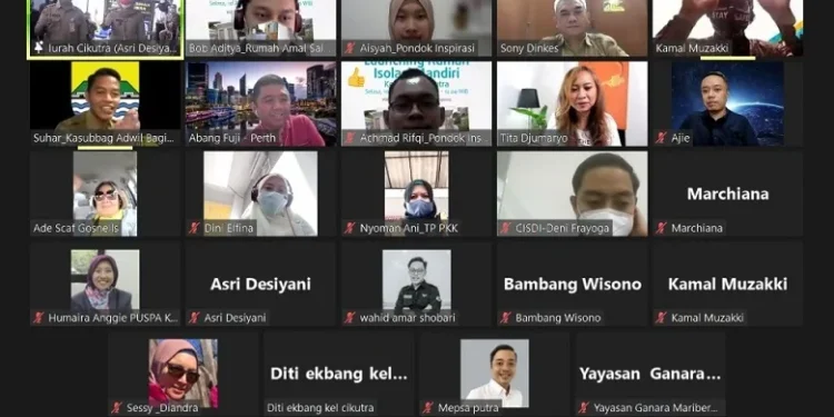 Acara peresmian rumah isolasi mandiri kelurahan Cikutra di kantor kelurahan Cikutra dan melalui virtual zoom meeting, Senin (10/08/2021)/tugu malang