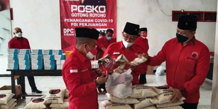 PDIP - DPC PDIP Kota Batu Buka 5 Posko Gotong Royong Penanganan COVID-19