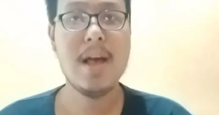 Terduga pelaku fetish mukena, D, dalam video klarifikasinya. Foto: tangkapan layar