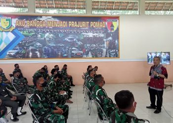Dr. Aqua Dwipayana sharing komunikasi di DENPOM V/3 Malang, Senin (30/8).