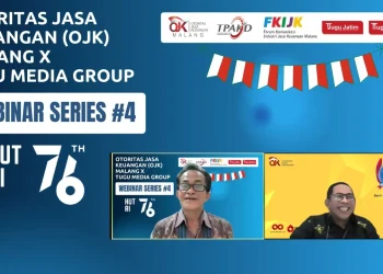 Webinar series OJK x Tugu Media Group, membahas rendahnya literasi masyarakat.
