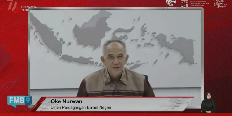 Dirjen Perdagangan Dalam Negeri, Oke Nurwan, alam Dialog Produktif KPCPEN (Komite Penanganan Covid-19 dan Pemulihan Ekonomi Nasional) secara virtual, Rabu (18/8/2021).