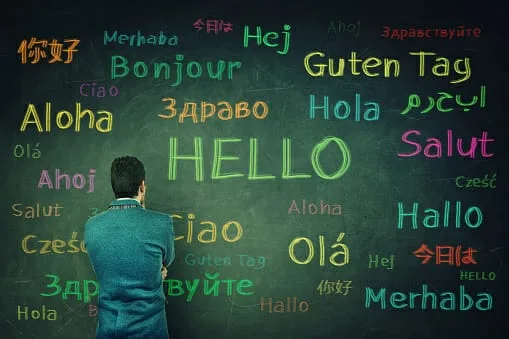 Ilustrasi orang yang bisa menggunakan beberapa bahasa atau polyglot/tugu malang