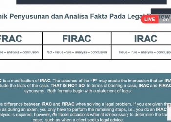 Salah satu slide materi kelas menulis legal review oleh Dema Fasih UIN SATU Tulungagung pada Sabtu (28/8/2021)/tugu malang