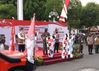 Panglima TNI dan Kapolri Launching 20 Mobil Masker Gratis untuk Warga Malang Raya