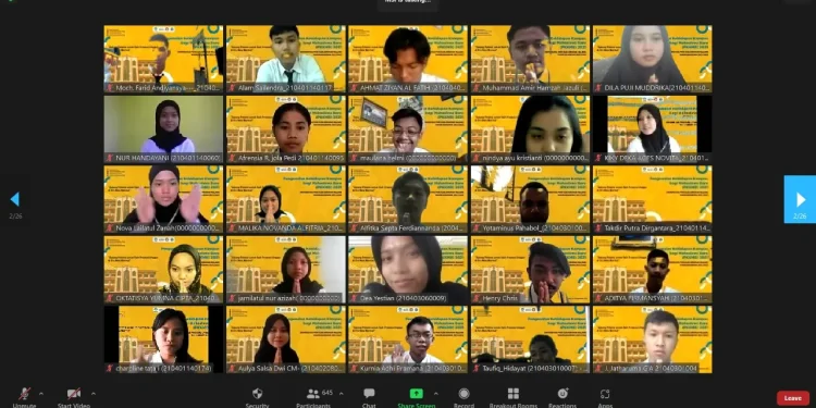 Peserta PKKMB Unikama. Foto: tangkapan layar