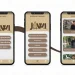 Tampilan aplikasi Jawi beserta fitur-fitunya yakni Menu Kosakata, Kalimat Umum, dan Video