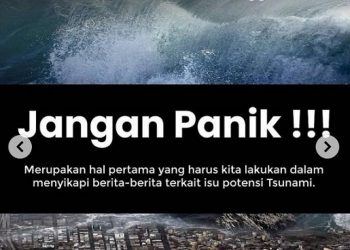 Tangkapan layar postingan instagram Pacitanku tentang edukasi isu potensi bencana gempa bumi dan tsunami di Pacitan/tugu malang
