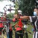Atlet panahan Kota Malang, Davin saat jalani latihan. foto/Rubianto