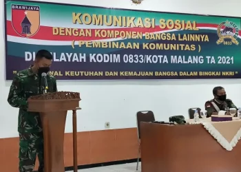 Kodim 0833 Lakukan Pembinaan Komsos pada Komunitas Sosial Malang