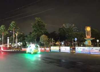 Memasuki PPKM Level 3, PJU Kota Batu menyala kembali.