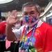Dr Aqua Dwipayanan, Staf Ahli Ketua Umum KONI Pusat Bidang Komunikasi Publik, yang juga Pakar Komunikasi dan Motivator Nasional menyaksikan penutupan PON XX Papua dari Royal Box Stadium Lukas Enembe Sentani, Kabupaten Jayapura, Jumat (15/10/2021)