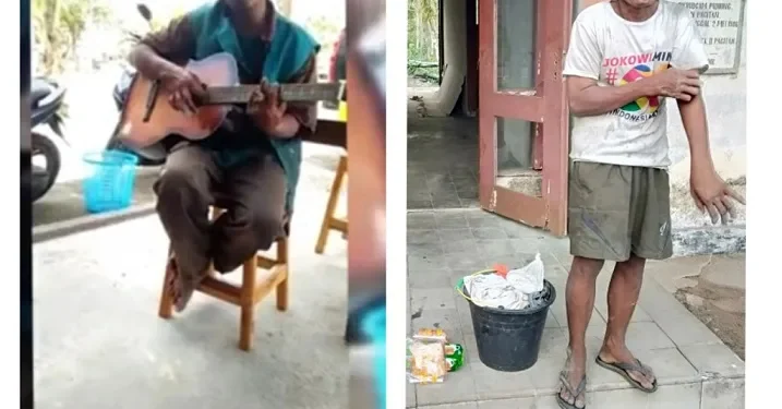 Suparman Gibol (kiri) dan Bambang (kanan), ODGJ dan OT yang berdomisili tetap di Kecamatan Punung, Kabupaten Pacitan/tugu malang