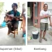 Suparman Gibol (kiri) dan Bambang (kanan), ODGJ dan OT yang berdomisili tetap di Kecamatan Punung, Kabupaten Pacitan/tugu malang