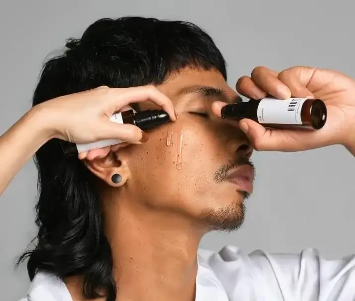 Ilustrasi penggunaan produk Haum Skincare/tugu malang