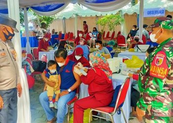 Proses vaksinasi dosis I dan II di Balai Kota Malang pada Kamis, (28/10/2021)./tugu malang