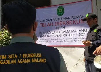 Pengadilan Agama Malang Eksekusi Rumah Sengketa Waris Senilai Rp 1,9 Miliar