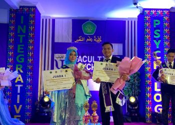 Nur Halizah Tolan dan Tito Santoso dinobatkan menjadi putra-putri Duta Fakultas Psikologi Universitas Islam Maulana Malik Ibrahim (UIN) Malang tahun 2021. Foto: dok