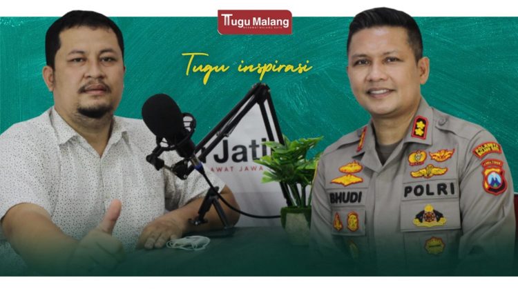 CEO Tugu Media Group, Irham Thoriq dan Kapolresta Malang Kota, AKBP Budi Hermanto.