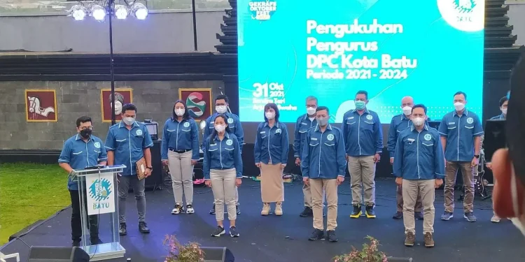 Suasana pelantikan Gerakan Ekonomi Kreatif Nasional (Gekrafs) Kota Batu di Sendratari Arjuna Wiwaha, pada Minggu (31/10/2021). Foto: Ulul Azmy