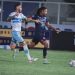 Proses gol kedua Carlos Fortes dalam pertandingan Arema FC melawan Persela Lamongan. Foto: Arema FC