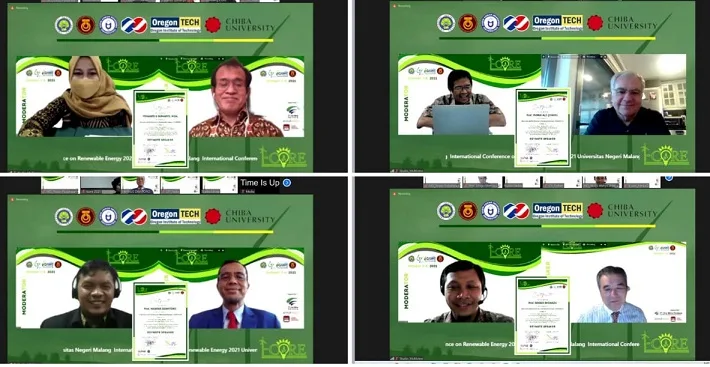Beberapa Keynote Speaker I-CORE 2021 dalam Konferensi bertajuk 2nd International Conference on Renewable Energy 2021 oleh UM Malang, pada 7-8 Oktober 2021