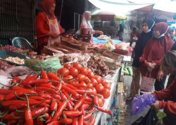 Penjual sayur di Pasar besar Kota Malang