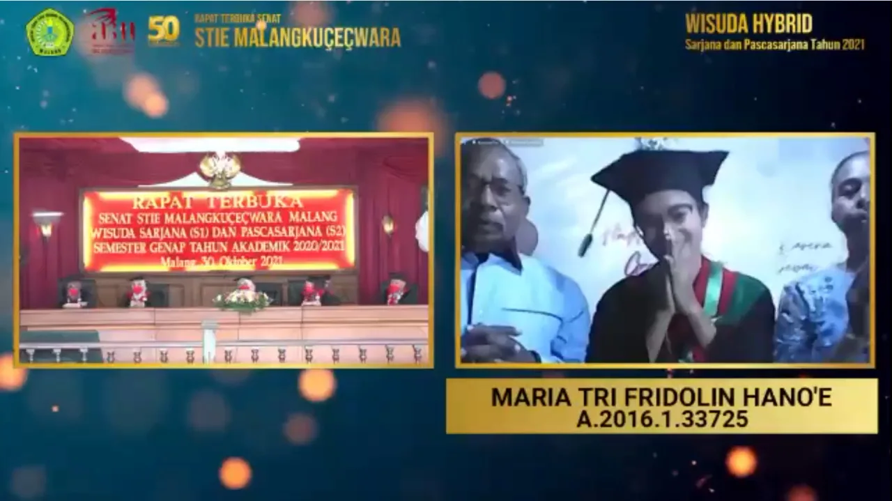 wisuda STIE Malangkucecwara secara hybrid.